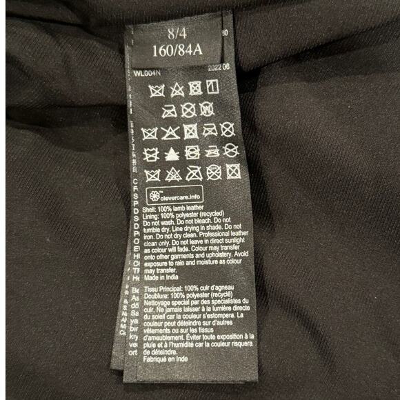 ALLSAINTS Dalby Slim Fit Leather Biker Jacket Size US/4 - Picture 10 of 12